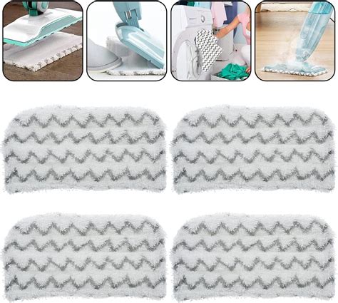 4 Pcs Steam Mop Replacement Pads For Shark Steam Mop S1000UK S1000A