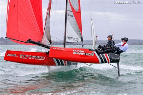 Oracle Goes For 2 Flying Phantoms Philippe Prestis Fly Test Catamaran Racing News And Design