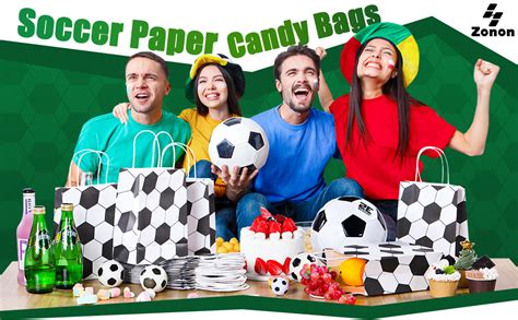 Amazon Zonon Pieces Soccer Paper Party Favor Bags Soccer Print