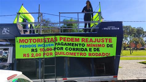 Em Protesto Motoristas De Aplicativos Paralisam Atividades Em Curitiba