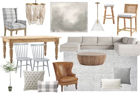 Main Living Space Mood Boards - Gray Color Scheme - Dear Lillie Studio