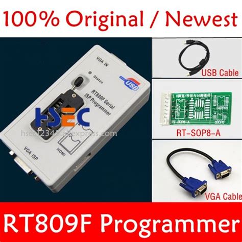 Original Rt809f Serial Isp Programmer With Adapters 18v Adaptersop8