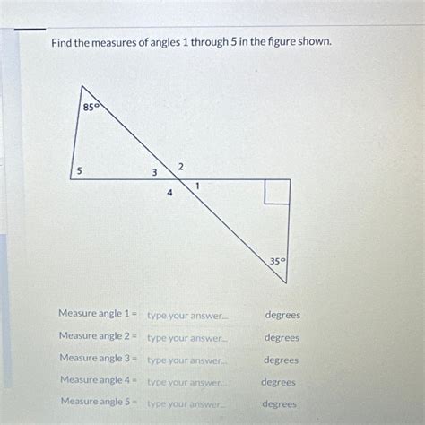 Find The Measures Of Angles Through In The Figure Shown Brainly