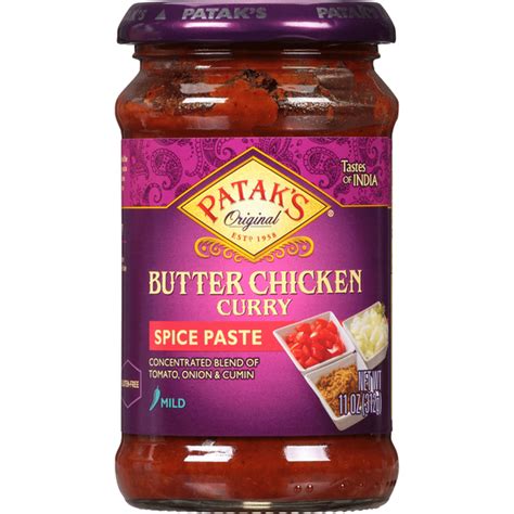 Patak S Spice Paste Butter Chicken Curry Mild 11 Oz Instacart