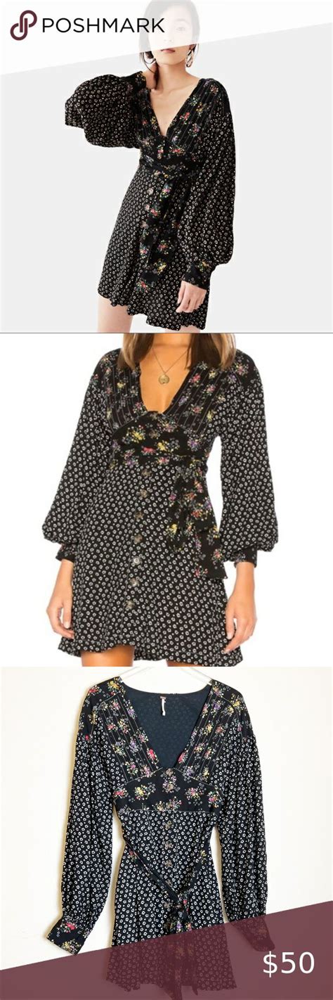 Free People Wonderland Floral Mini Dress Size Medium Nwot Long Dress