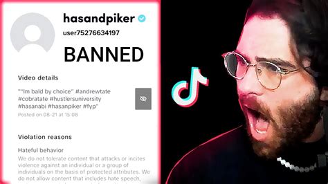 HasanAbi Gets BANNED From TikTok Again YouTube