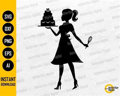 Woman Baker Silhouette