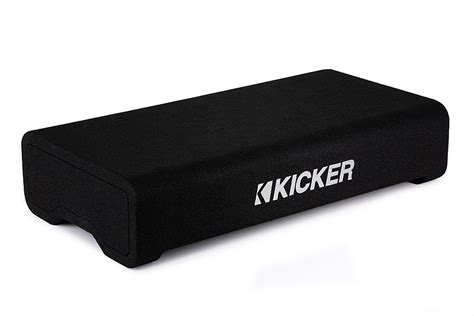 Kicker Comprt Down Firing 12” Dual Voice Coil 2 Ohm Loaded Subwoofer Enclosure Black 48trtp122