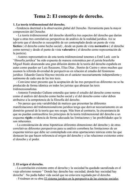 Tema 2 Apuntes 2 Tema 2 El Concepto De Derecho 1 La Teoría