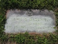 Pvt Lewis D Mcdaniel M Morial Find A Grave