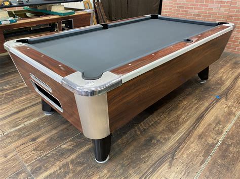 7′ Valley Rosewood Used Coin Operated Pool Table | Used Coin Operated Bar Pool Tables