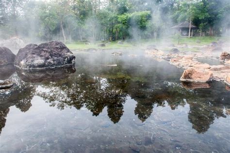 Premium Photo Boil Egg In The Mineral Pool And Natural Hot Water