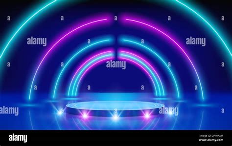 Neon Arch Podium Stage Light Led Arcade Background Backdrop For