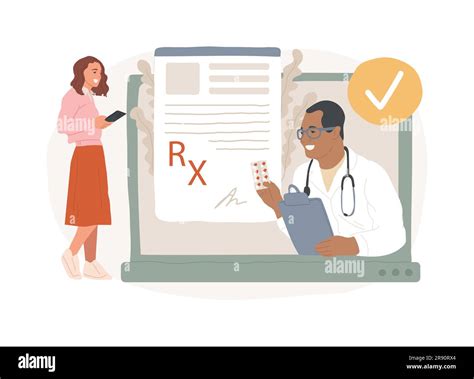 Online prescription system isolated concept vector illustration. Online ...