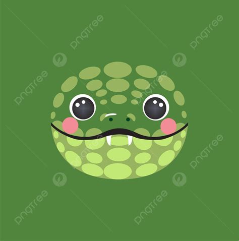 Cute Cartoon Snake Icon Isolated Flat Illustration Pattern Wild Fluffy ...