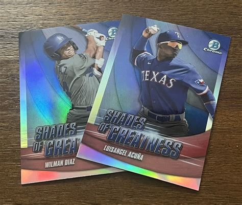 2022 Bowman Chrome Luisangel Acuna Wilman Diaz Shades Of Greatness