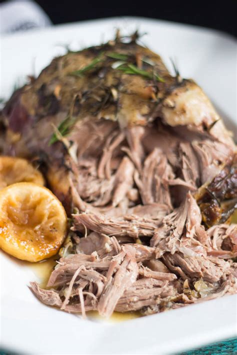 Slow Cooker Roast Lamb with Lemon, Rosemary and Garlic - Easy Peasy Meals