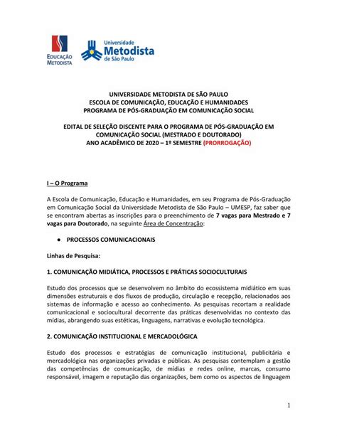 PDF UNIVERSIDADE METODISTA DE SÃO PAULO ESCOLA DE A prova escrita