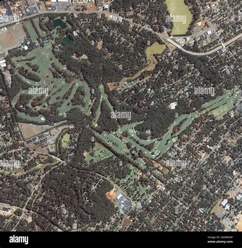 Augusta National golf course. Satellite image of the Augusta National ...