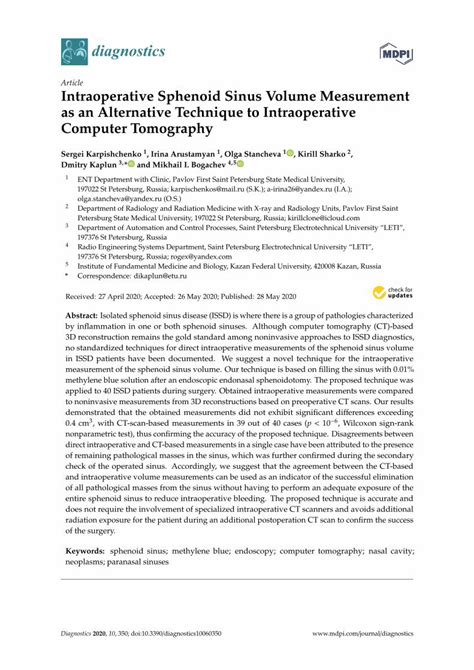 Pdf Intraoperative Sphenoid Sinus Volume Measurement As An Dokumentips