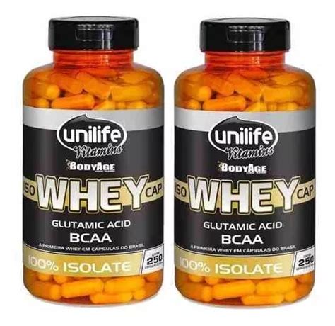 Suplemento en cápsulas Unilife ISO Whey Cap proteínas sabor ninguno en