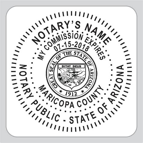 Arizona State Notary Stamp Arizona State Notary Public Stamp