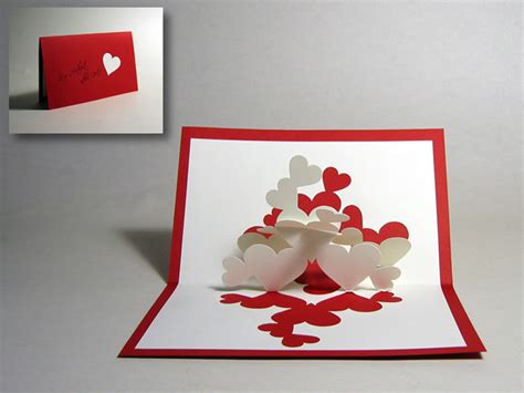 Kirigami Pile Of Hearts Pop Up Card I Think I M Going To Have To