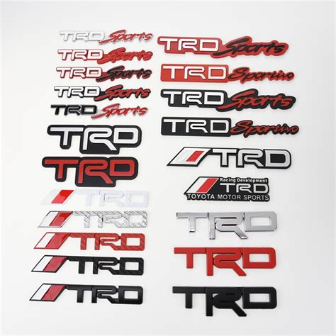 3d Car Sticker Metal Front And Rear Sign Trd Sports Logo Emblem Decal Replacement Badge Stickers