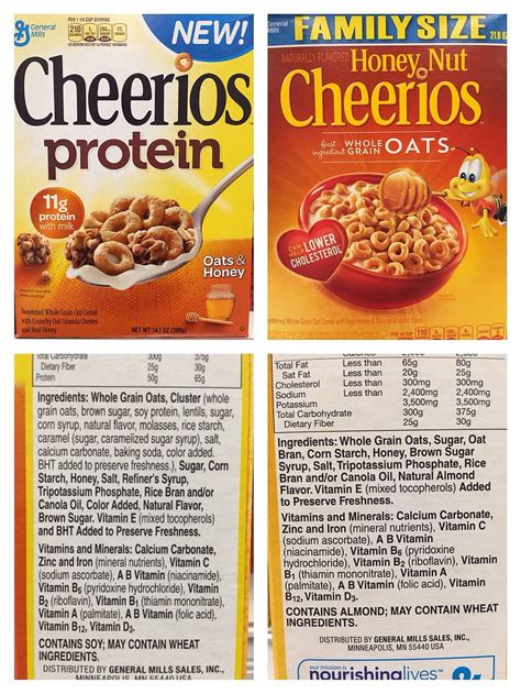 Cheerios Vs Honey Nut Nutrition Facts Besto Blog