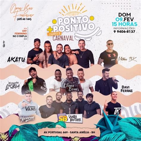 Ponto Positivo Esquenta De Carnaval Em Belo Horizonte Sympla