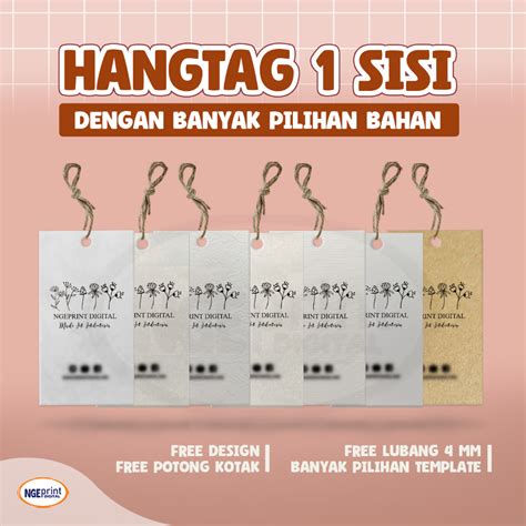 jual hang tag  sisi  bahan hang tag lebaran hang tag souvenir