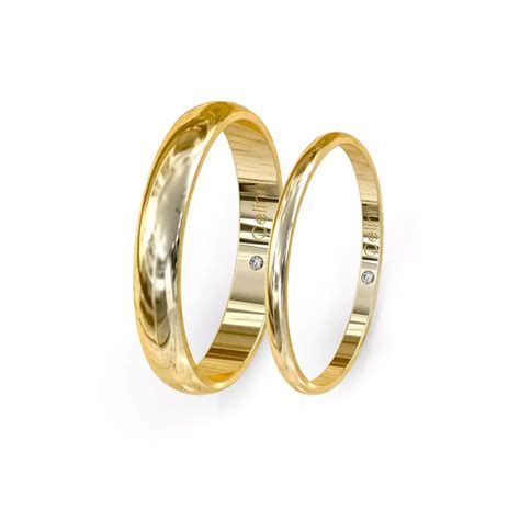 Bague Mariage Demi Jonc Prestige Or Jaune Celinni