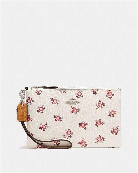 COACH: Small Wristlet With Floral Bloom Print