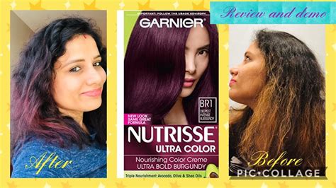 Garnier Nutrisse Ultra Colour Hair Dye Review Dark Intense Burgundy Youtube