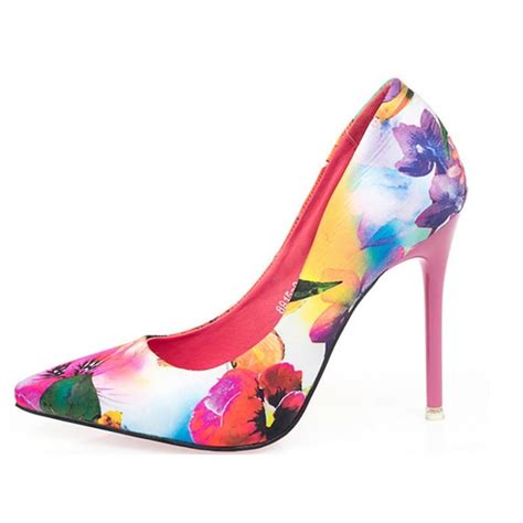 Womens Floral Pump High Heel Pumps