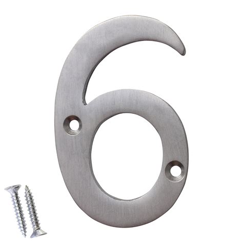 Rch Hardware No Br Brass House Number Inch Satin Chrome