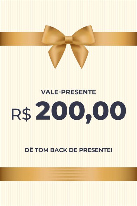 Vale Presente R Tom Back Store Acesse Nosso Site