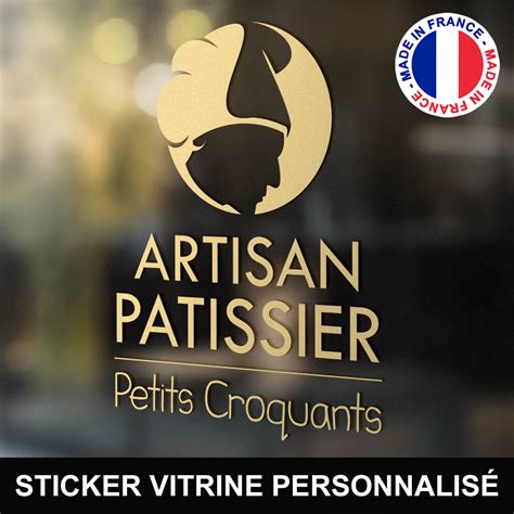 Stickers Patisserie vitrine Autocollant Patissier personnalisé