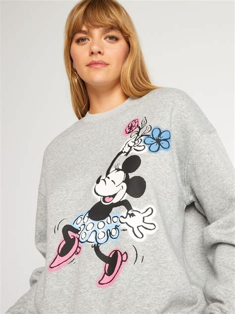 Sweat Col Rond Disney Gris Kiabi