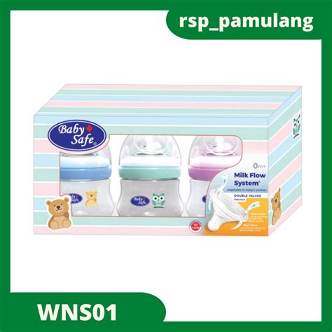 Jual Baby Safe Wide Neck Bottle 125 Ml Set WNS01 Isi 3 Botol Wide Neck