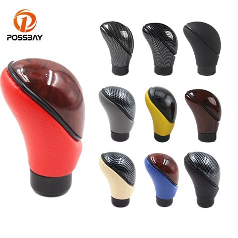 Possbay Car Abs Shift Knob Gear Stick Shift Knob Cover Handle Shifter