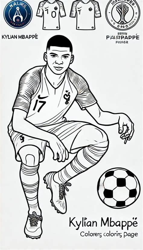 Kylian Mbappé Ausmalbilder - 36 Kylian Mbappé ausmalbilder: Entfessle den Champion!