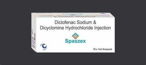 Spaszex Diclofenac Sodium Dicyclomine Hydrochloride Injection At Best