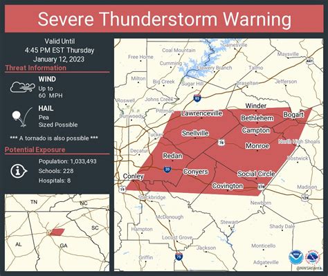 NWS Atlanta On Twitter Severe Thunderstorm Warning Including Redan GA