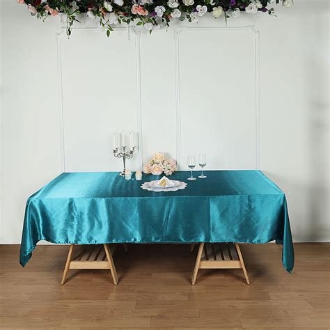 Efavormart 60x102 Rectangle Satin Tablecloth Wholesale Banquet Table Linens Cover For Kitchen