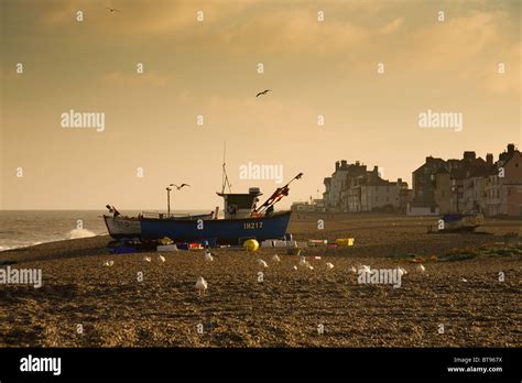 Aldeburgh beach at Sunset Stock Photo - Alamy