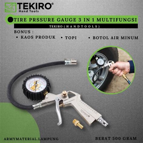 Jual TEKIRO Tire Pressure Gauge 3 In 1 200psi Tekiro Original Terbaru