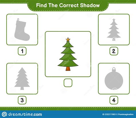 Find The Correct Shadow Find And Match The Correct Shadow Of Christmas