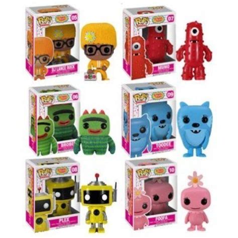 Funko Yo Gabba Gabba Vinyl Figure Set Dj Lance Rock Toodee