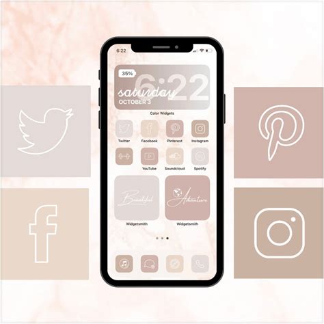Sugar Sweet Rose Beige Nude Aesthetic Icon Pack IOS Etsy